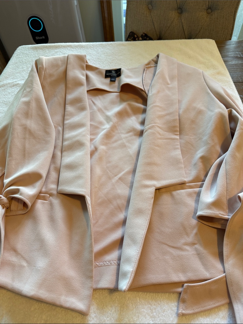 Worthington Blush Petite Open Front Jacket